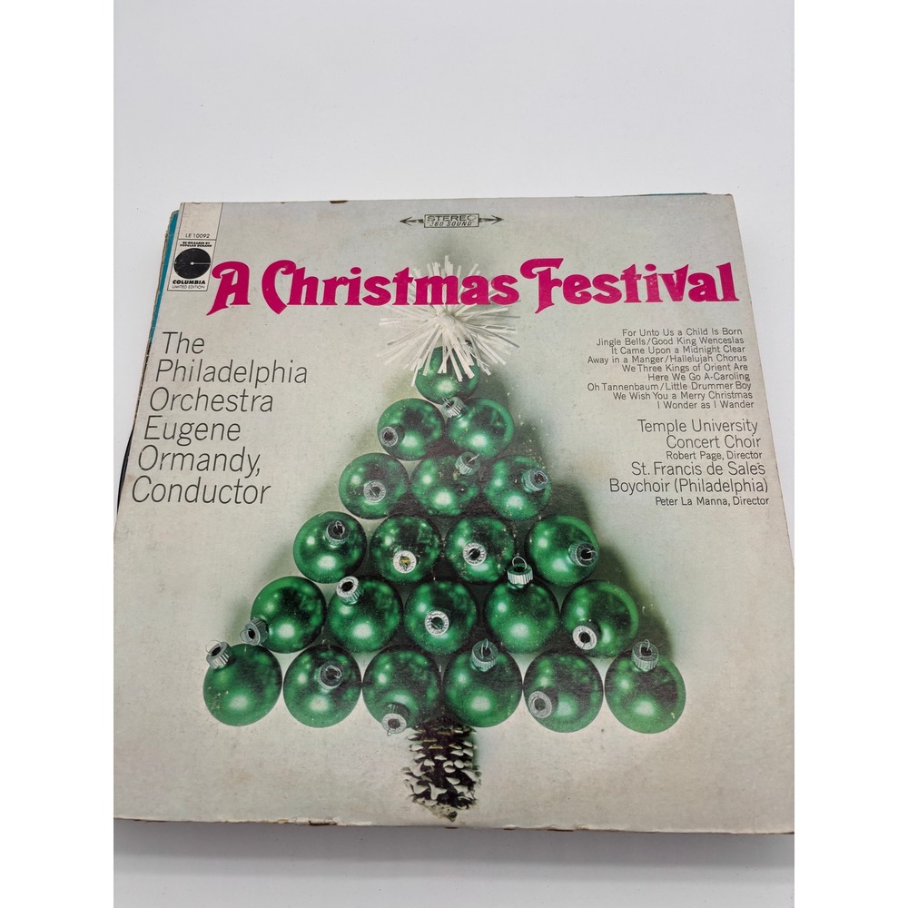 The Philadelphia Orchestra A Christmas Festival Eugene Ormandy Vinyl LP